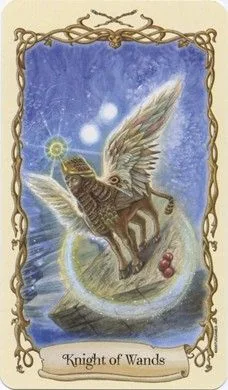 Knight of Wands - Fantastical Creatures Tarot - Tarot Deck by D. J. Conway and Lisa Hunt