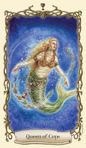 Queen of Cups - Fantastical Creatures Tarot - Tarot Deck by D. J. Conway and Lisa Hunt