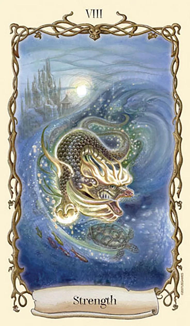 Strength - Fantastical Creatures Tarot - Tarot Deck by D. J. Conway and Lisa Hunt