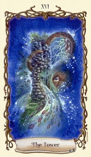 The Tower - Fantastical Creatures Tarot - Tarot Deck by D. J. Conway and Lisa Hunt
