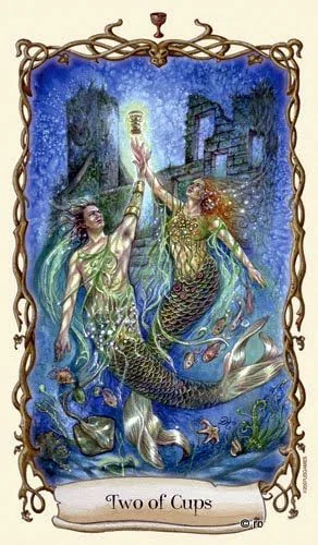 Two of Cups - Fantastical Creatures Tarot - Tarot Deck by D. J. Conway and Lisa Hunt