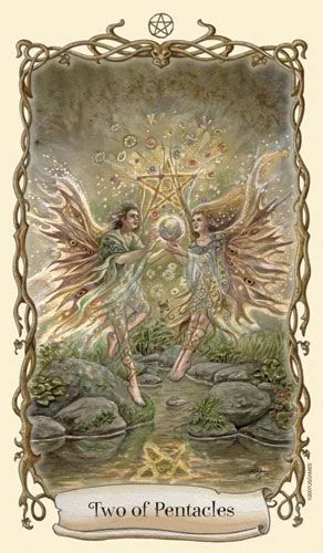 Two of Pentacles - Fantastical Creatures Tarot - Tarot Deck by D. J. Conway and Lisa Hunt