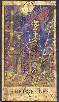 Eight of Cups — Pirate card from the Fantasy World Tarot deck