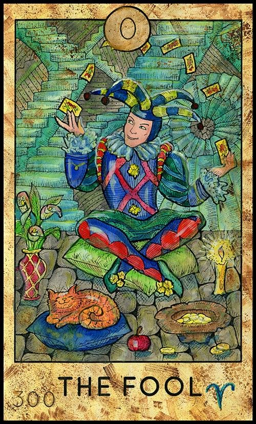 The Fool — Elf card from the Fantasy World Tarot deck
