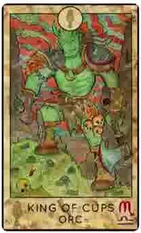 King of Cups — Orc card from the Fantasy Creatures Tarot deck