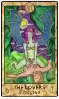 The Lovers — Succubus card from the Fantasy Creatures Tarot deck