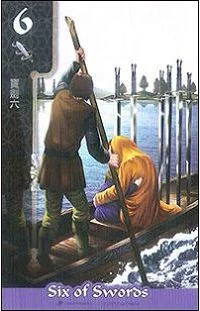 Six of Swords - FateShifters Astrology Tarot - FateShifters Artist Team