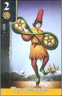 Two of Pentacles - FateShifters Astrology Tarot - FateShifters Artist Team