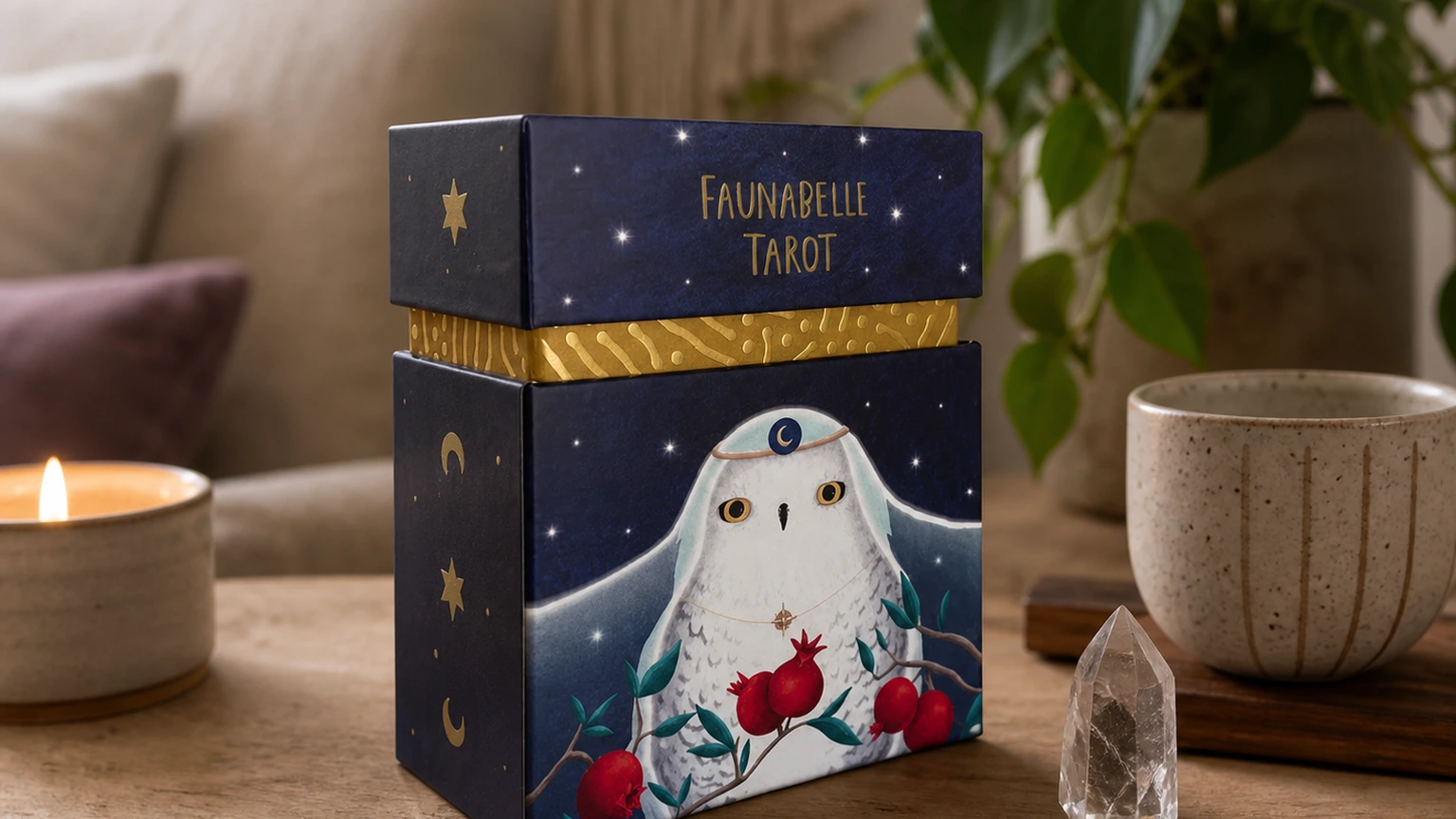 Faunabelle Tarot Deck by Nicola Allan and Juanita Benedicto in a generated home reading scene