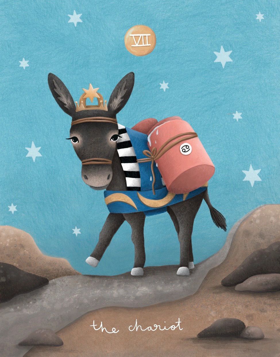 The Chariot card from the Faunabelle Tarot deck