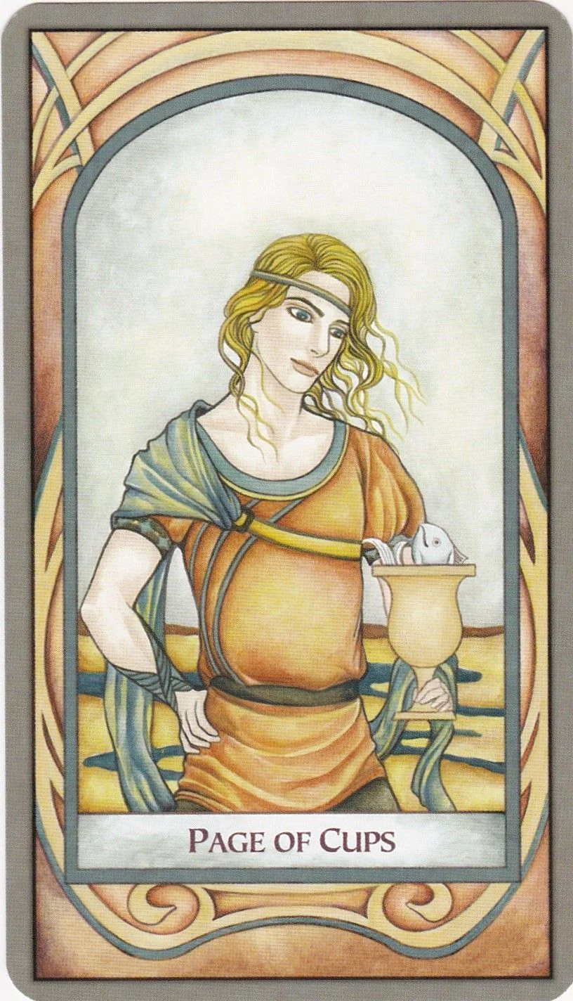 Page of Cups card from the Fenestra Tarot deck