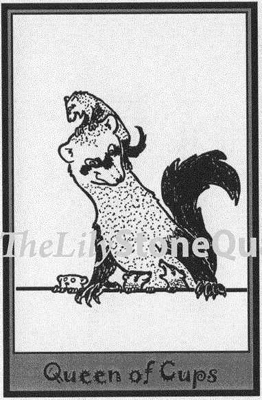 Queen of Cups card from the Ferret Tarot deck