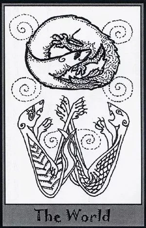 The World card from the Ferret Tarot deck