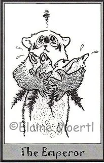 The Emperor card from the Ferret Tarot deck