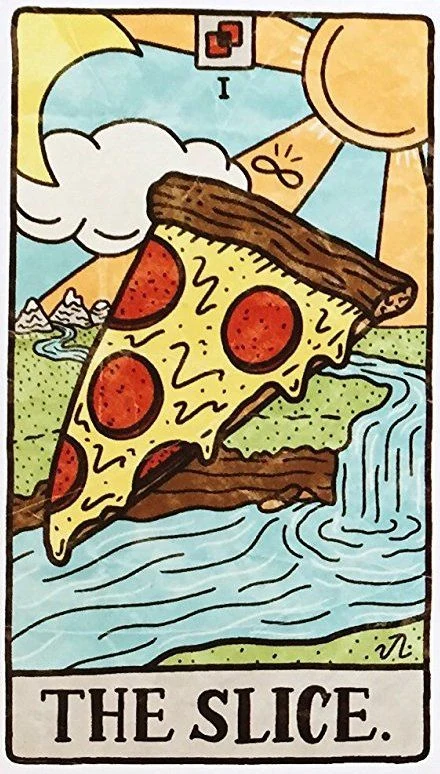 The Slice card from the Food Fortunes Tarot deck
