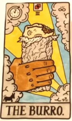 The Burro card from the Food Fortunes Tarot deck