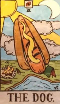 The Dog card from the Food Fortunes Tarot deck