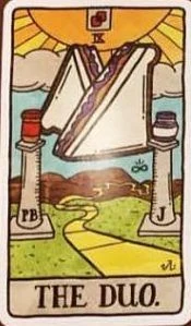 The Duo card from the Food Fortunes Tarot deck