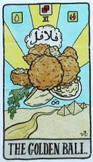 The Golden Ball card from the Food Fortunes Tarot deck