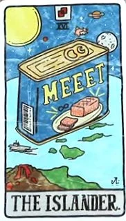 The Islander card from the Food Fortunes Tarot deck