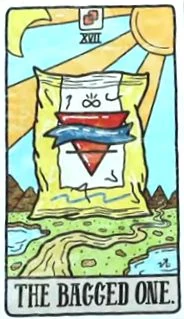 The Bagged One card from the Food Fortunes Tarot deck