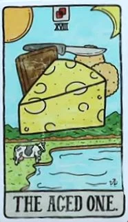 The Aged One card from the Food Fortunes Tarot deck