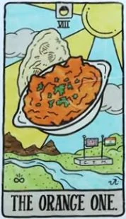 The Orange One card from the Food Fortunes Tarot deck
