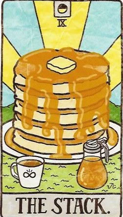 The Stack card from the Food Fortunes Tarot deck