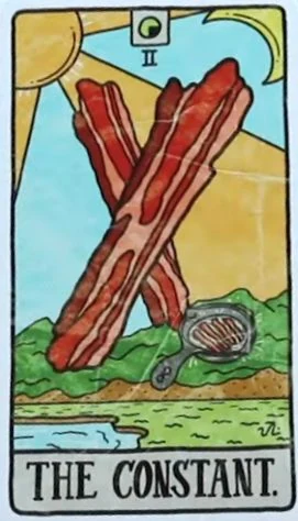 The Constant card from the Food Fortunes Tarot deck