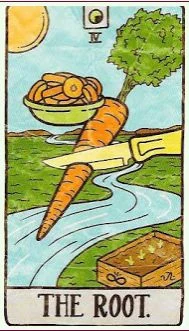 The Root card from the Food Fortunes Tarot deck