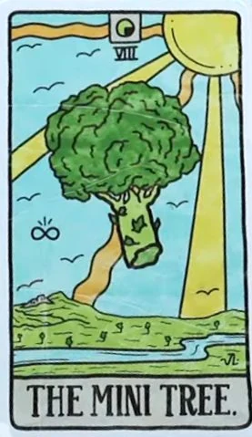 The Mini Tree card from the Food Fortunes Tarot deck