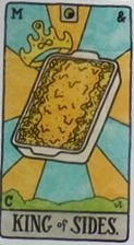 King of Sides card from the Food Fortunes Tarot deck