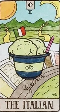 The Italian card from the Food Fortunes Tarot deck
