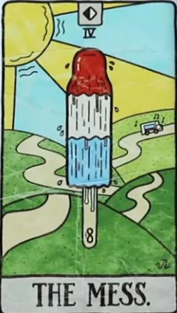 The Mess card from the Food Fortunes Tarot deck