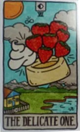 The Delicate One card from the Food Fortunes Tarot deck