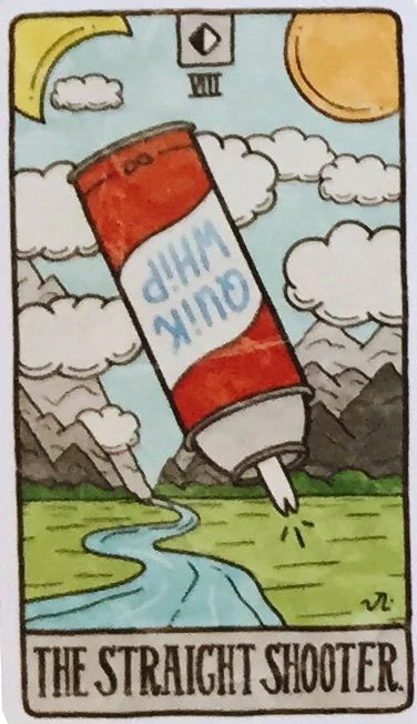 The Straight Shooter card from the Food Fortunes Tarot deck