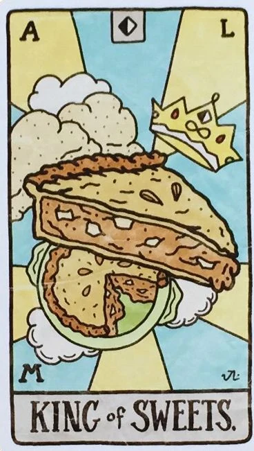 King of Sweets card from the Food Fortunes Tarot deck