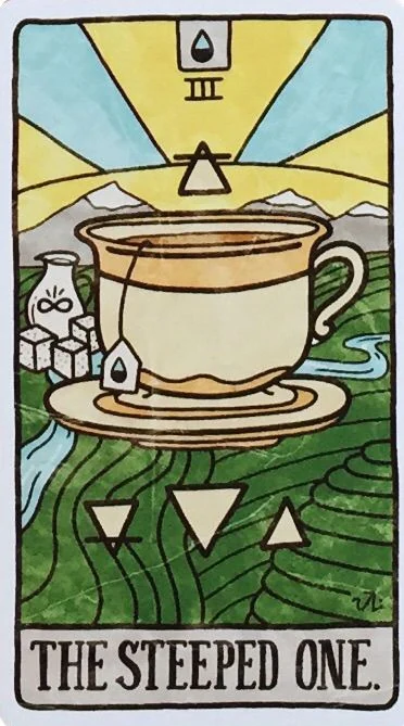 The Steeped One card from the Food Fortunes Tarot deck