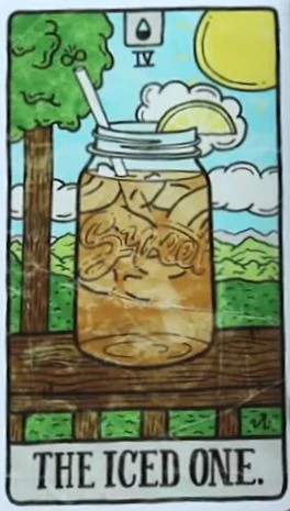The Iced One card from the Food Fortunes Tarot deck
