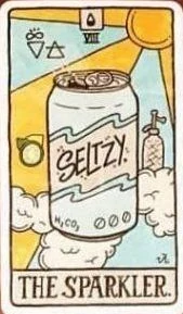 The Sparkler card from the Food Fortunes Tarot deck