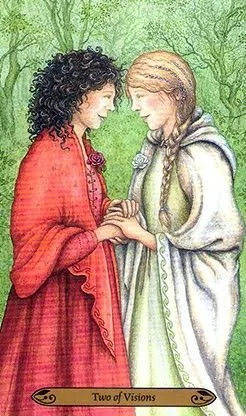 2 of Visions - Forest of Enchantment Tarot - Tarot Deck by Lunaea Weatherstone