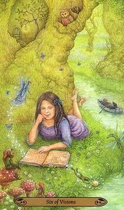 6 of Visions - Forest of Enchantment Tarot - Tarot Deck by Lunaea Weatherstone