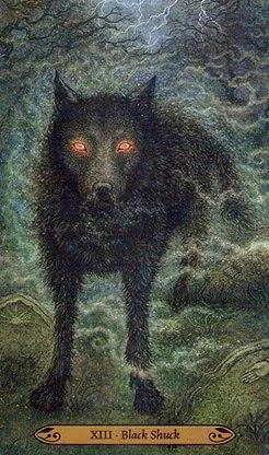 Forest Of Enchantment Tarot Deck Review 7 Black Shuck - Forest of Enchantment Tarot - Tarot Deck by Lunaea Weatherstone
