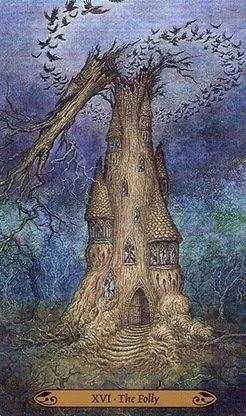 The Folly card from the Forest of Enchantment Tarot deck