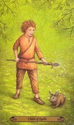 Child of Spells card from the Forest of Enchantment Tarot deck