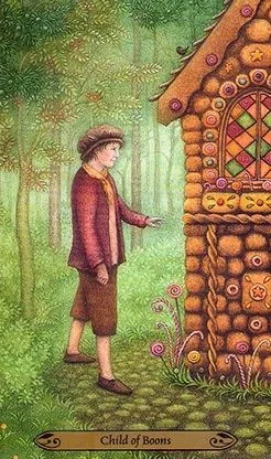 Child of Boons card from the Forest of Enchantment Tarot deck