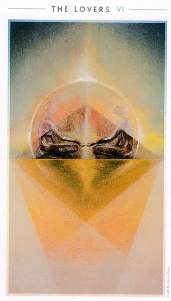 The Lovers card from the The Fountain Tarot deck