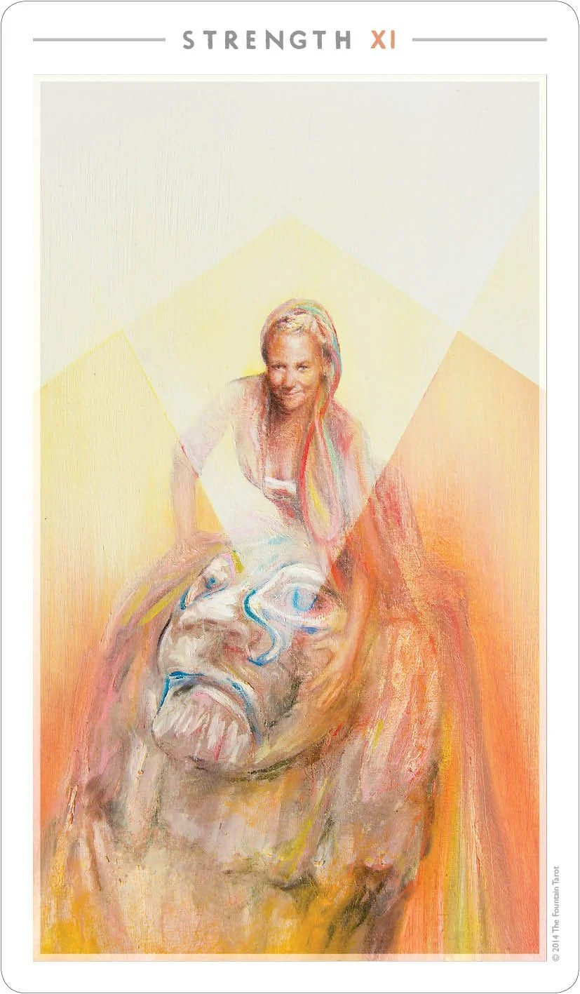 Strength card from the The Fountain Tarot deck