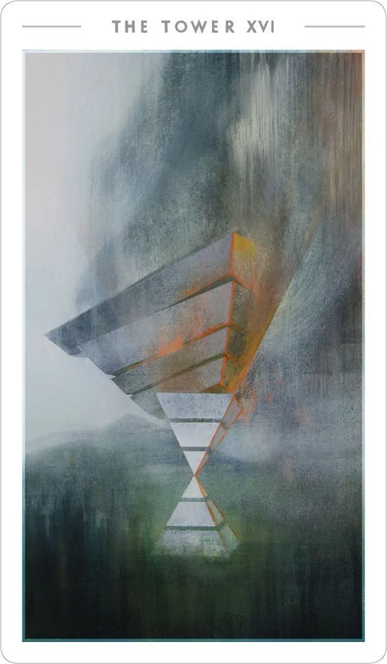 The Tower card from the The Fountain Tarot deck