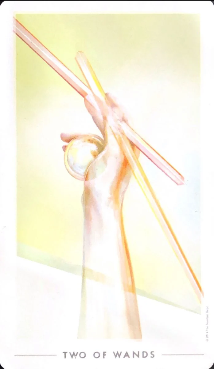 2 of Wands card from the The Fountain Tarot deck
